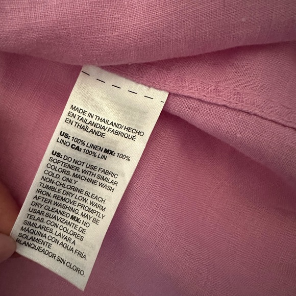 Womens No Iron Linen Shirt Iris Blossom - Picture 4 of 5